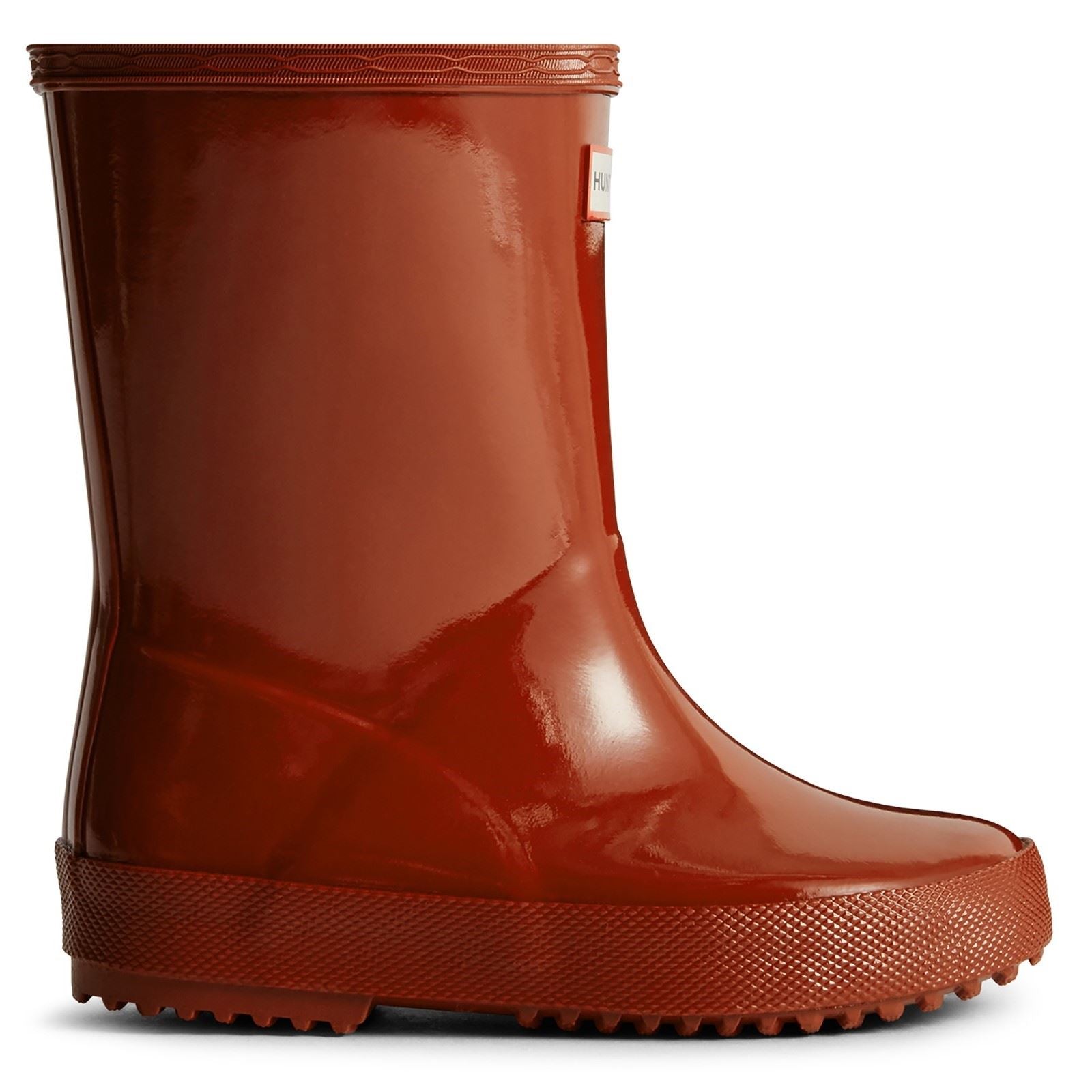 Hunter Kids First Gloss Gummimilitärrote Wellington Stiefel
