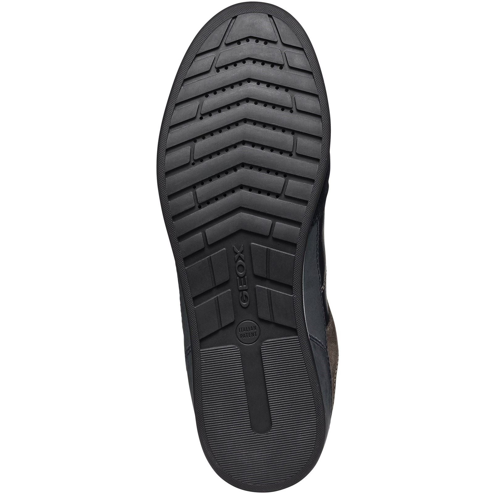 Geox U Renan B Wildleder Herren Sneakers In Marineblau/Grau