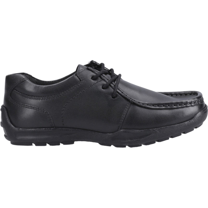 Hush Puppies Mackenzie Die Schwarzen Schnürschuhe Für Jungen Aus Leder
