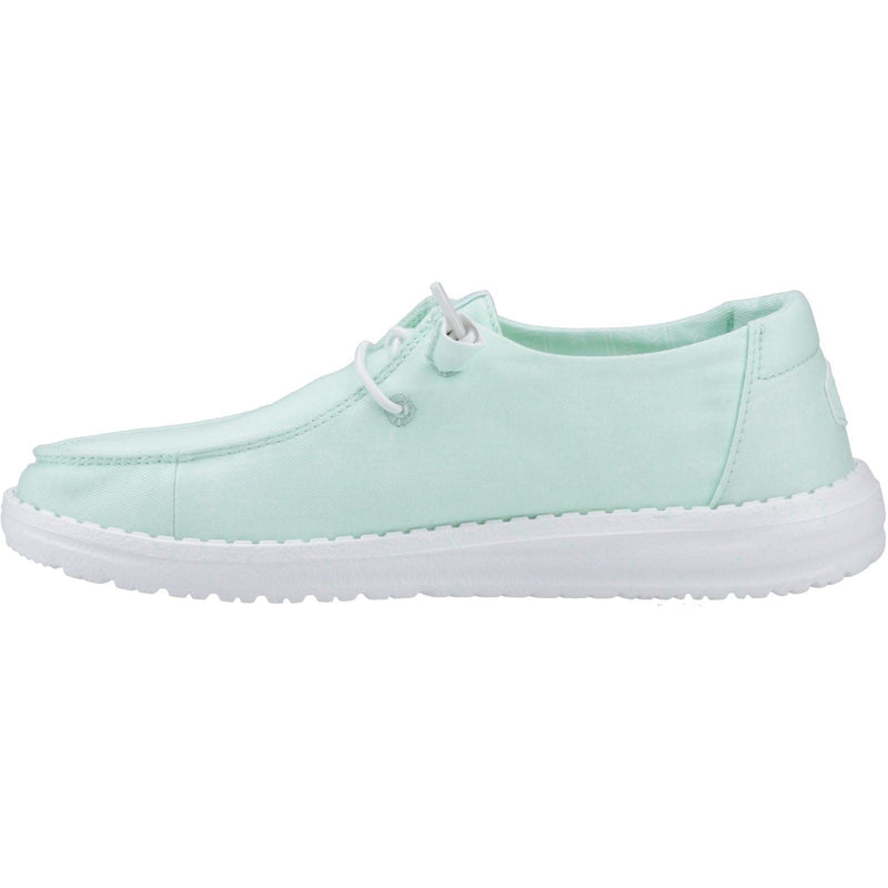 HEYDUDE Wendy Canvas 100% Baumwolle Damen Bay Blue Mokassin Schuhe