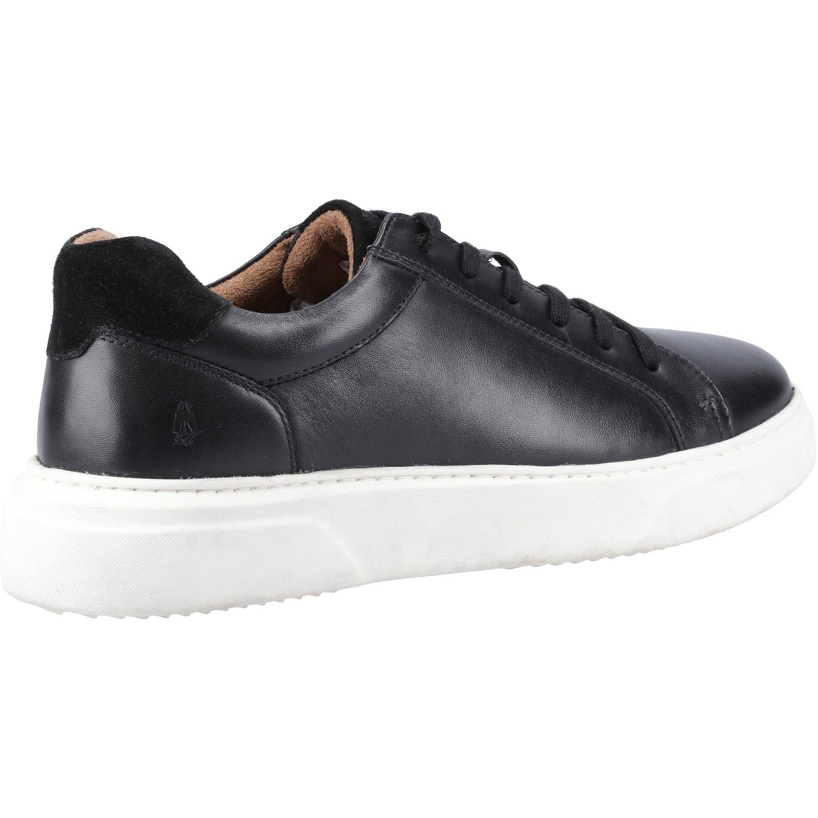Hush Puppies Whelan Herren Schwarz Leder Sneaker