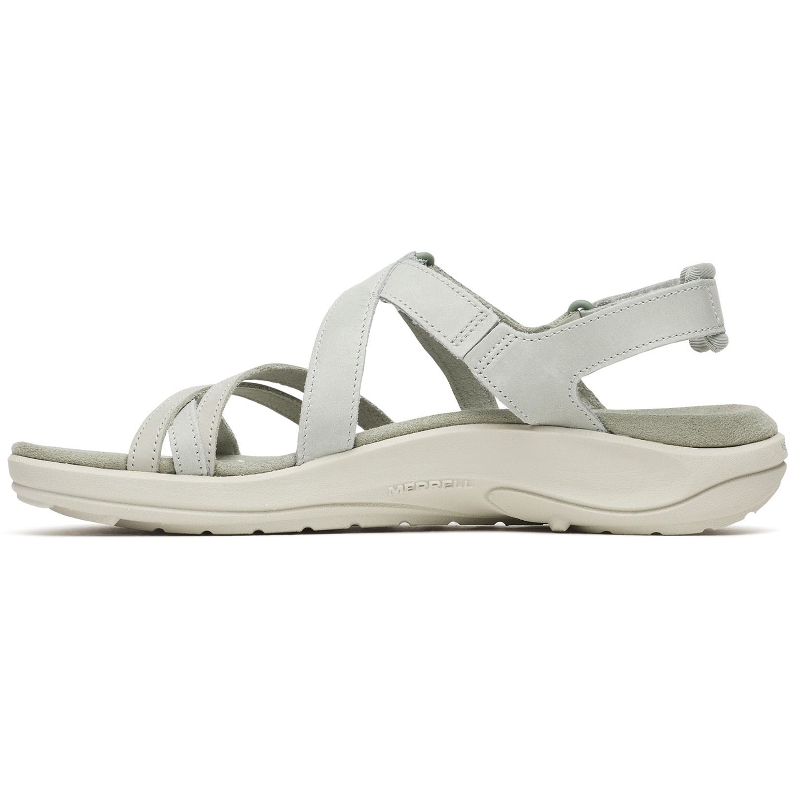 Merrell Harbor Backstrap Leder Damen Hellgrüne Sandalen