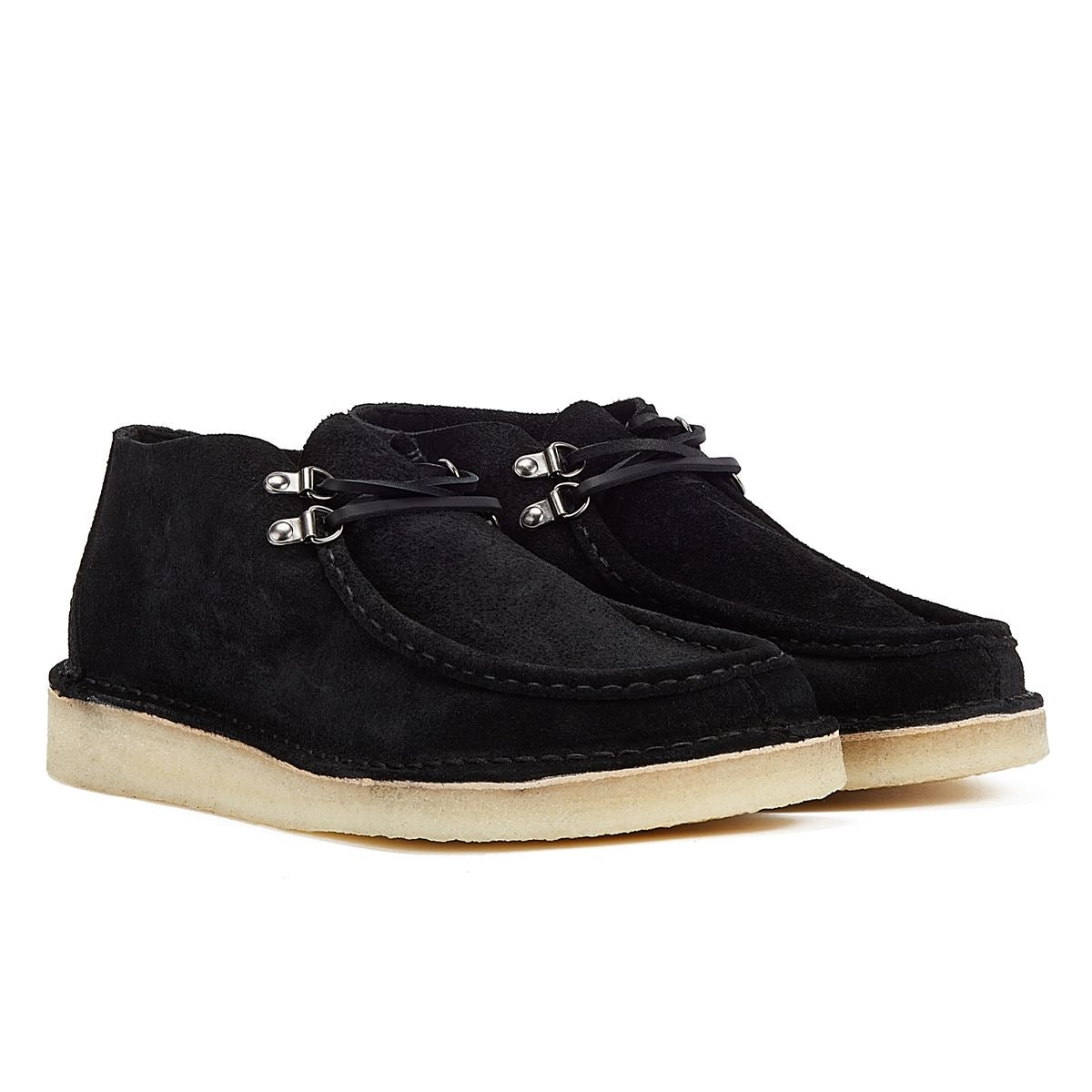 Clarks Originals Wüsten-Nomade-Wildleder-Herrenstiefel In Schwarz