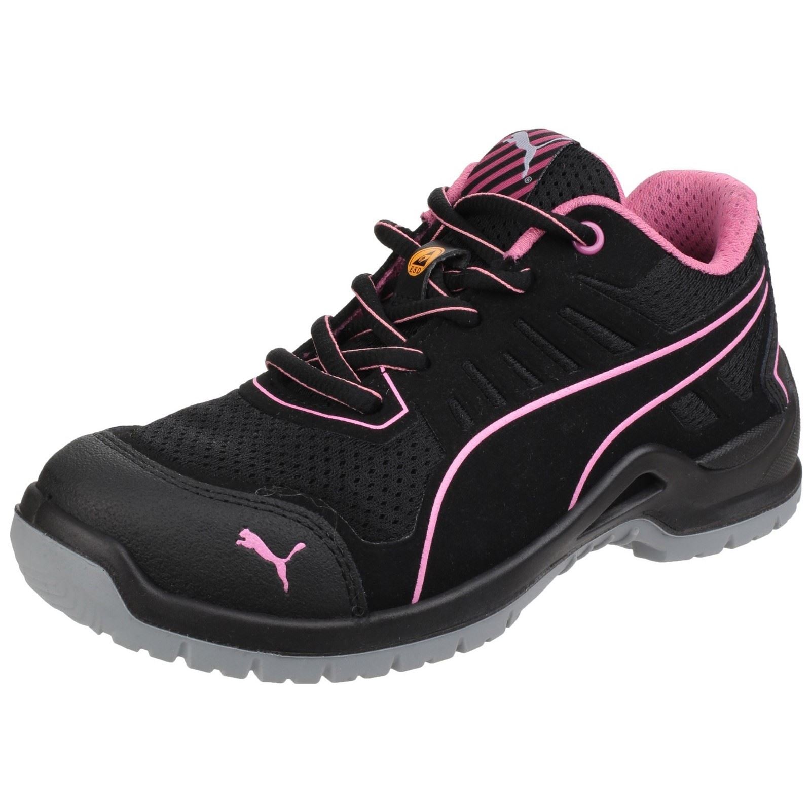 Puma Safety Fuse Tech Textile Damen Schwarze Farbe Sicherheits Sneakers