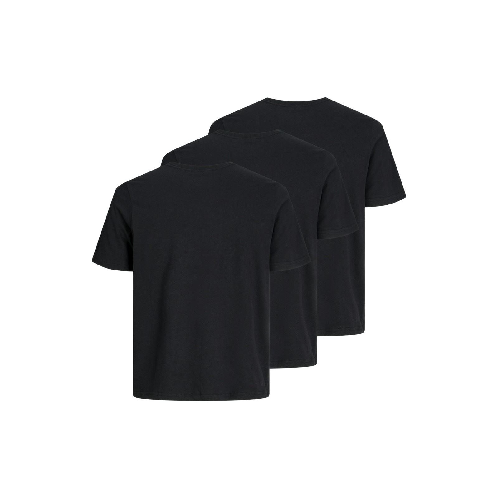 Jack & Jones Under Tee 3er-Pack Baumwoll-Männer Schwarze Farbe Kurzarm T-Shirts