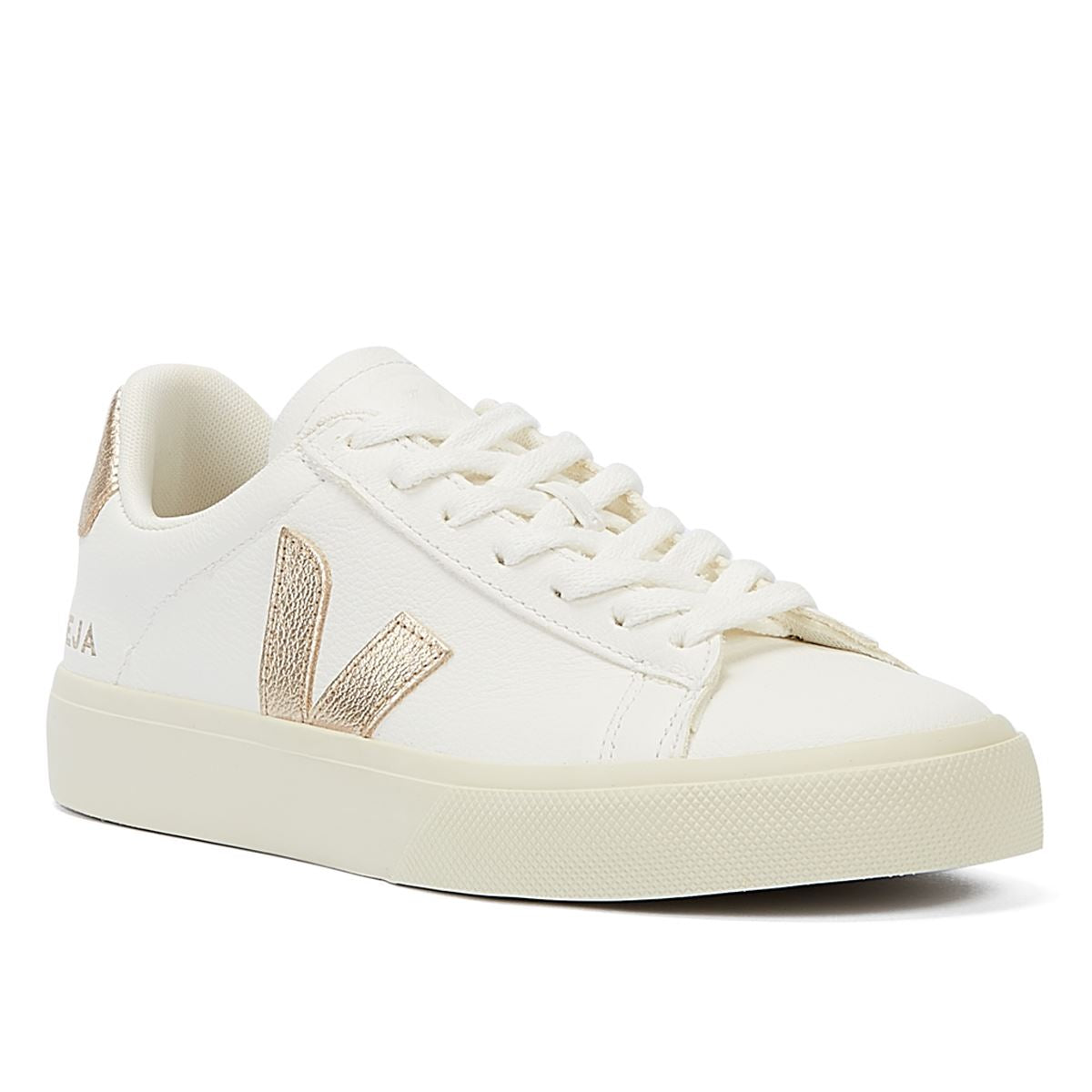 Veja Campo Platine Damen Sneaker Weiß/Gold