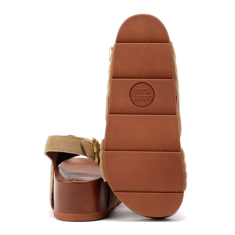 Desert Fleur Sparks Damen Sandalen Aus Veloursleder In Beige