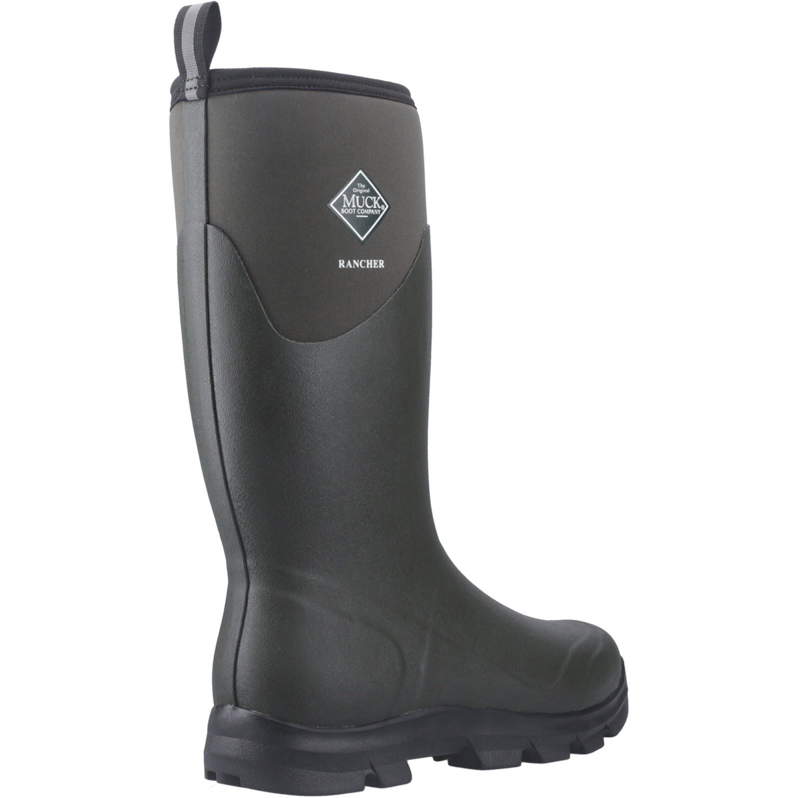 Muck Boots Rancher Herren Winter Kniehohe Stiefel in Olivgrün/Schwarz aus Gummi