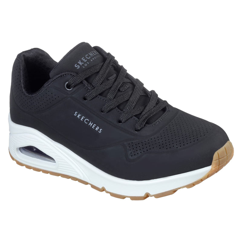 Skechers Uno Stand On Air Synthetik Damen Sneaker In Schwarz