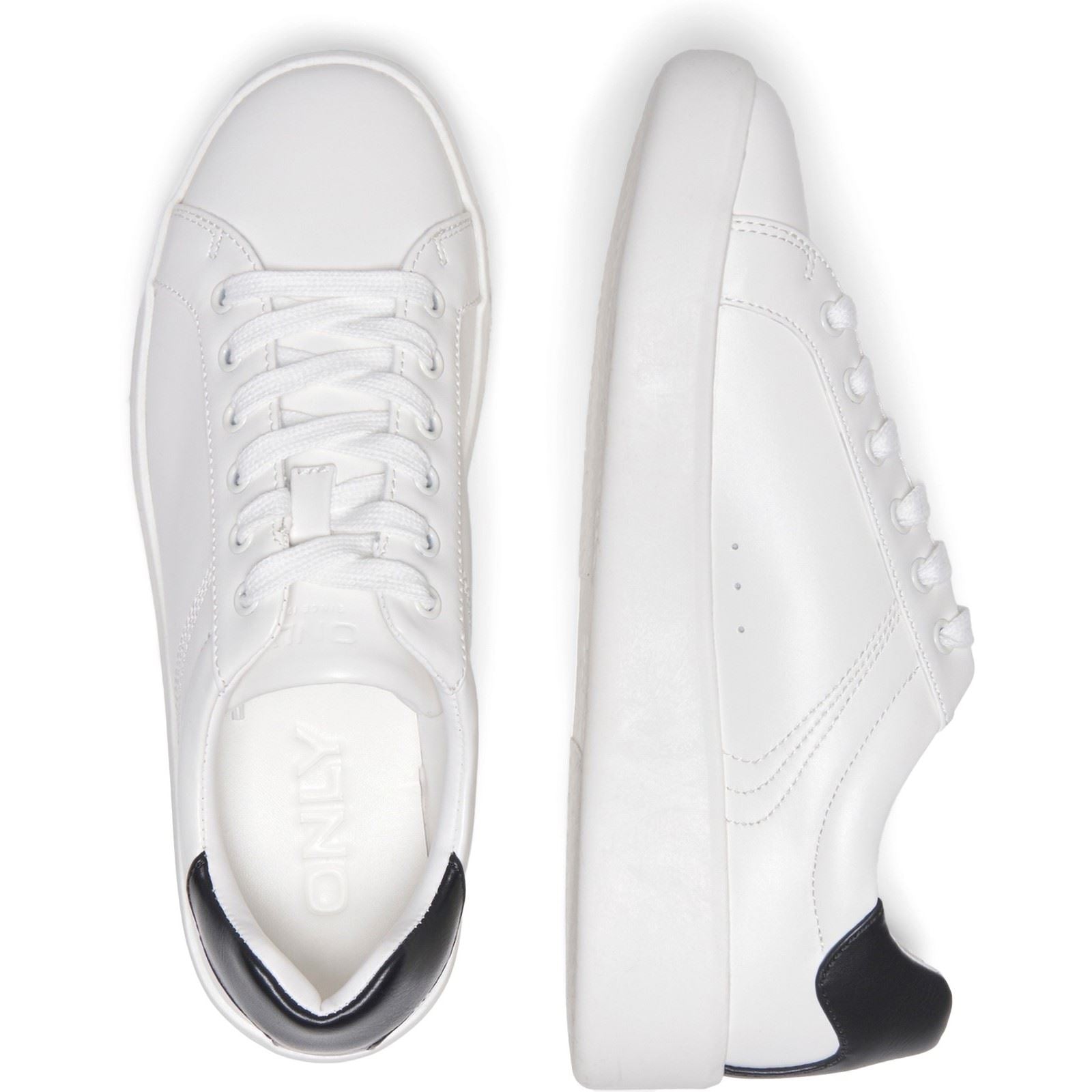 ONLY SOUL 4 Synthetik Damensneaker In Weiß/Schwarz