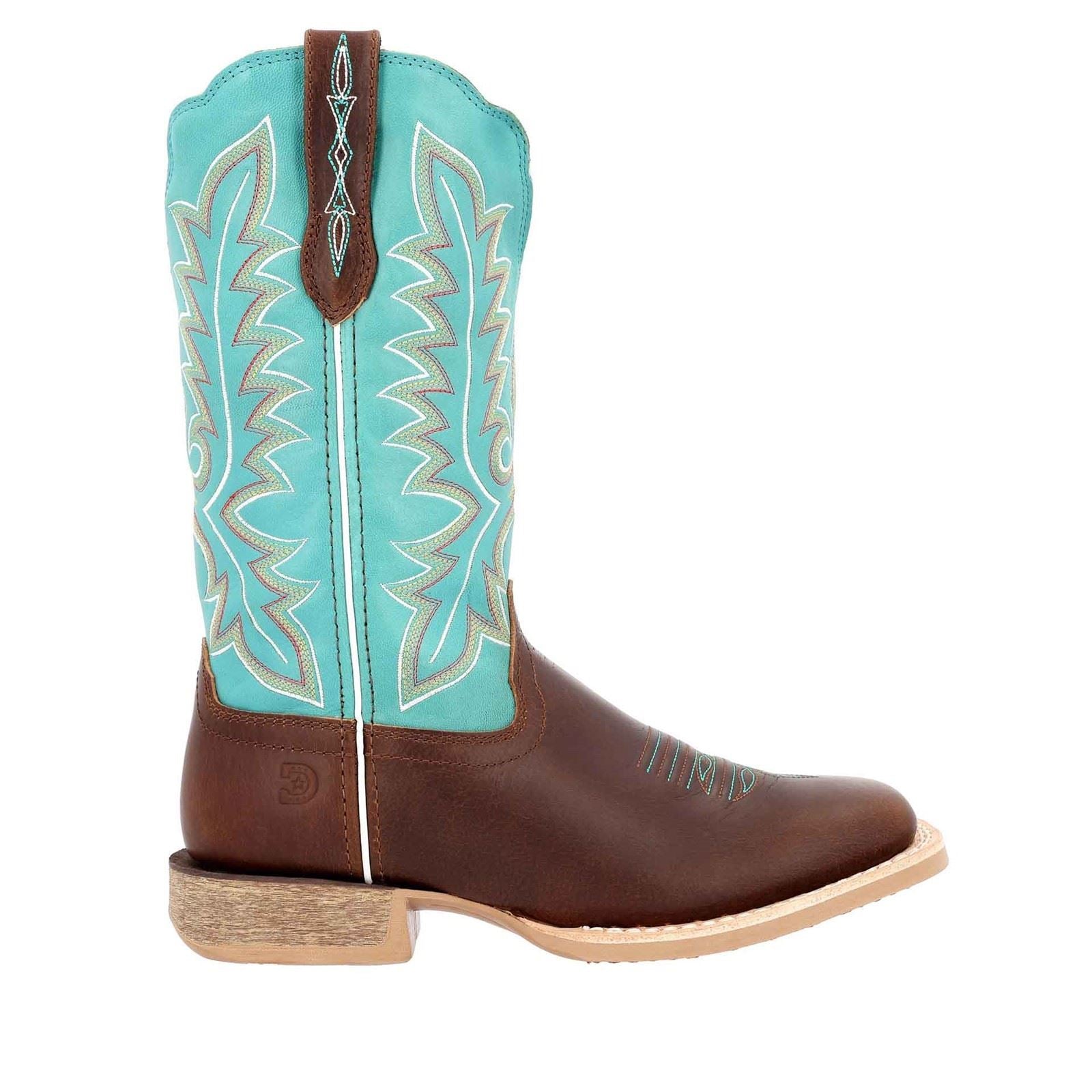 Durango Lady Rebel Pro Damenstiefel Aus Leder In Bay Braun/Arctic Blau