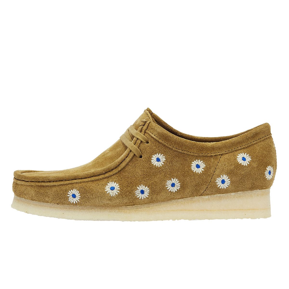 Clarks Originals Wallabee Embroidery Herren Dunkelolive Wildleder Schnürschuhe