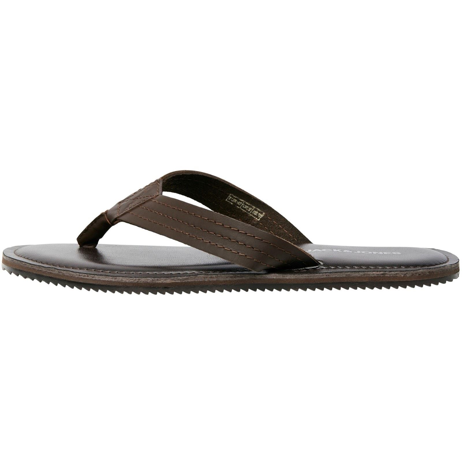 Jack & Jones Washton Herren Zehentrenner Aus Braunem Leder