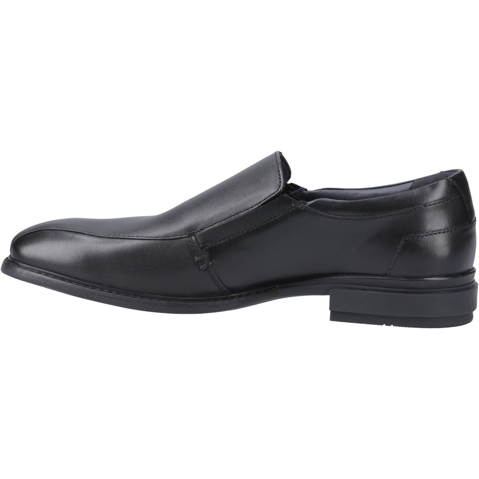 Pod Spear Leder Herren Schwarz Slipper Schuhe