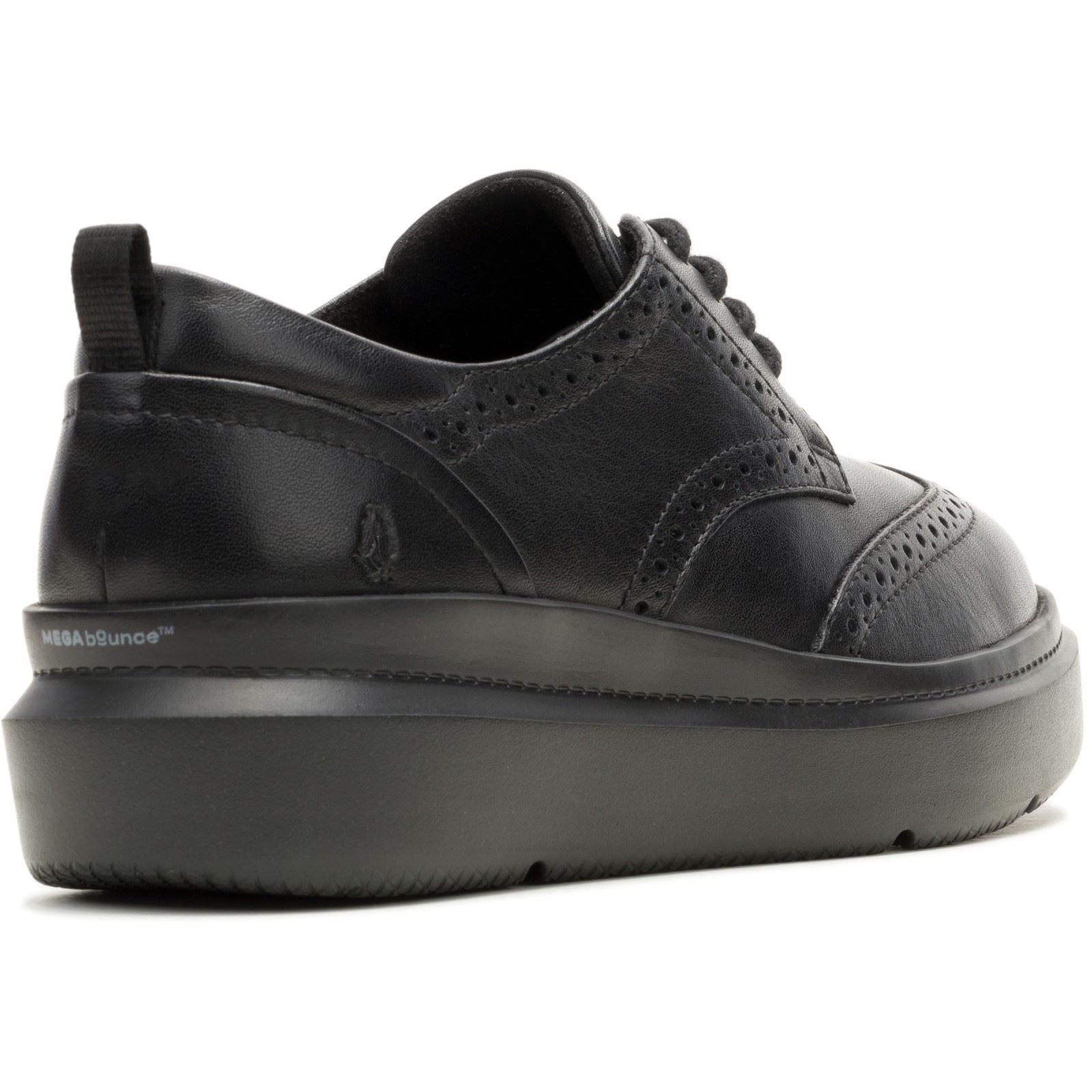 Hush Puppies Joy Damen Brogues Schuhe Aus Schwarzem Leder / Schwarz