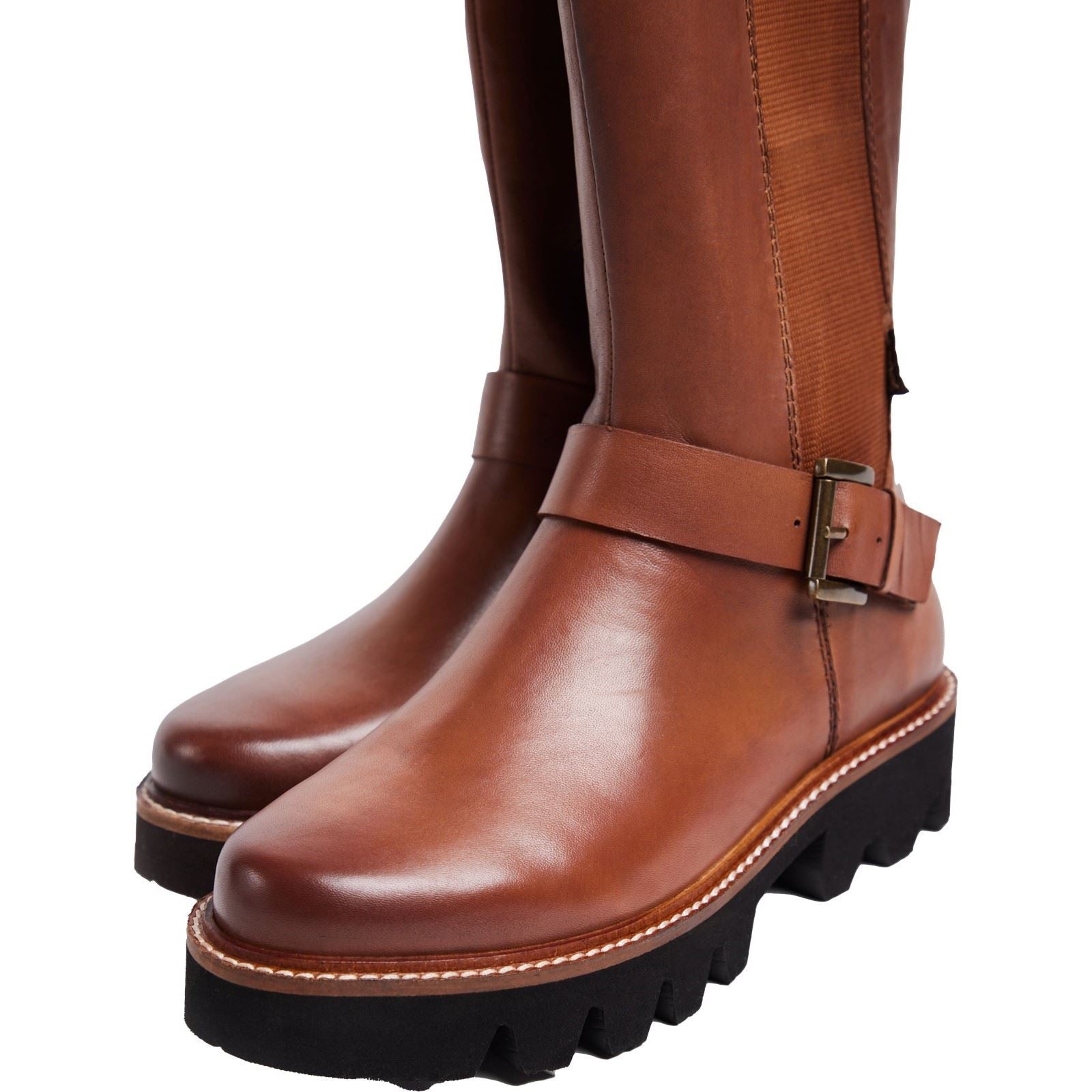Pod Aleena Fauxleder Damen Tan Stiefel