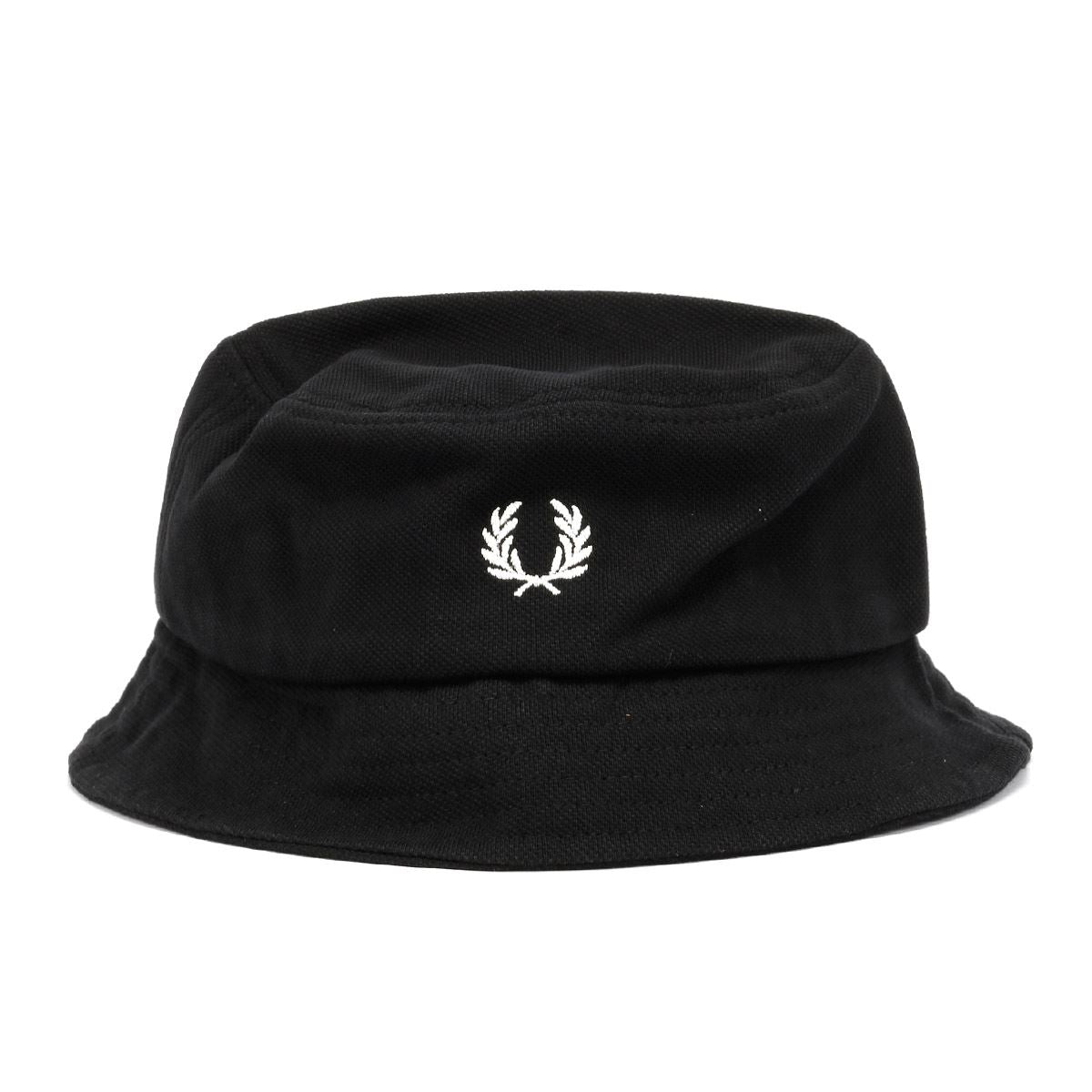Fred Perry Pique Baumwoll-Schwarze Farbe Fischerhüte