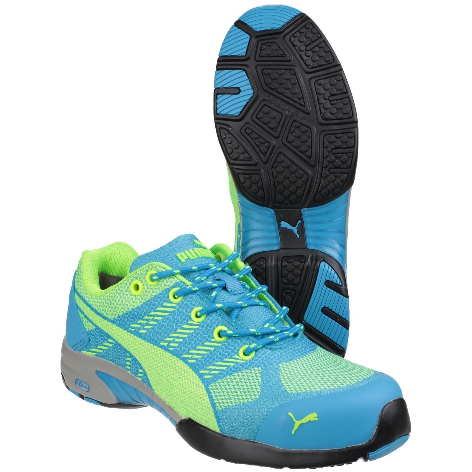 Puma Safety Celerity Knit Textile Damen Blaue Sicherheits-Sneaker