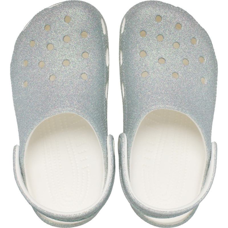 Crocs Classic Glitter Clog Thermoplastische Weiße Loafer