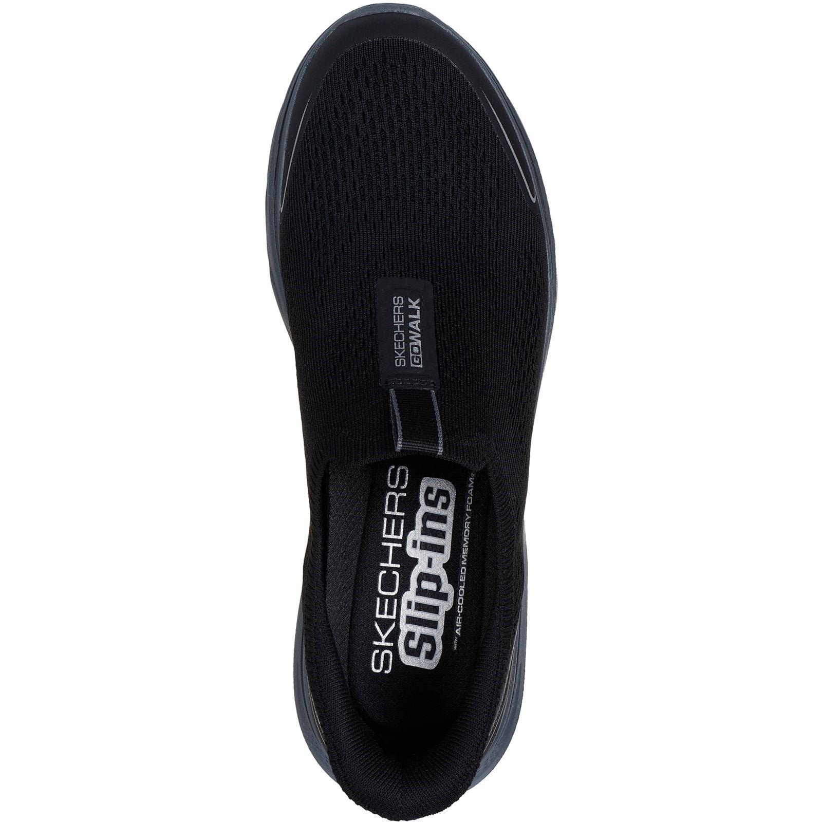 Skechers GO WALK 7 Easy On Evolution Textile Herrenschuhe In Schwarz/Grau