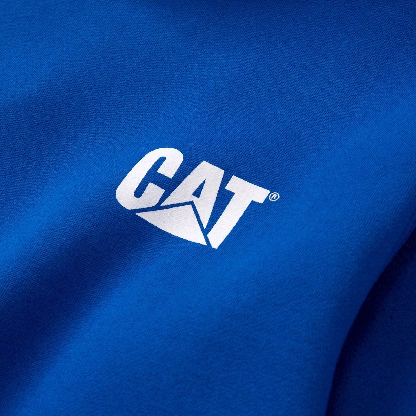 Caterpillar Trademark Banner Baumwoll Herrenblauer Kapuzensweatshirt