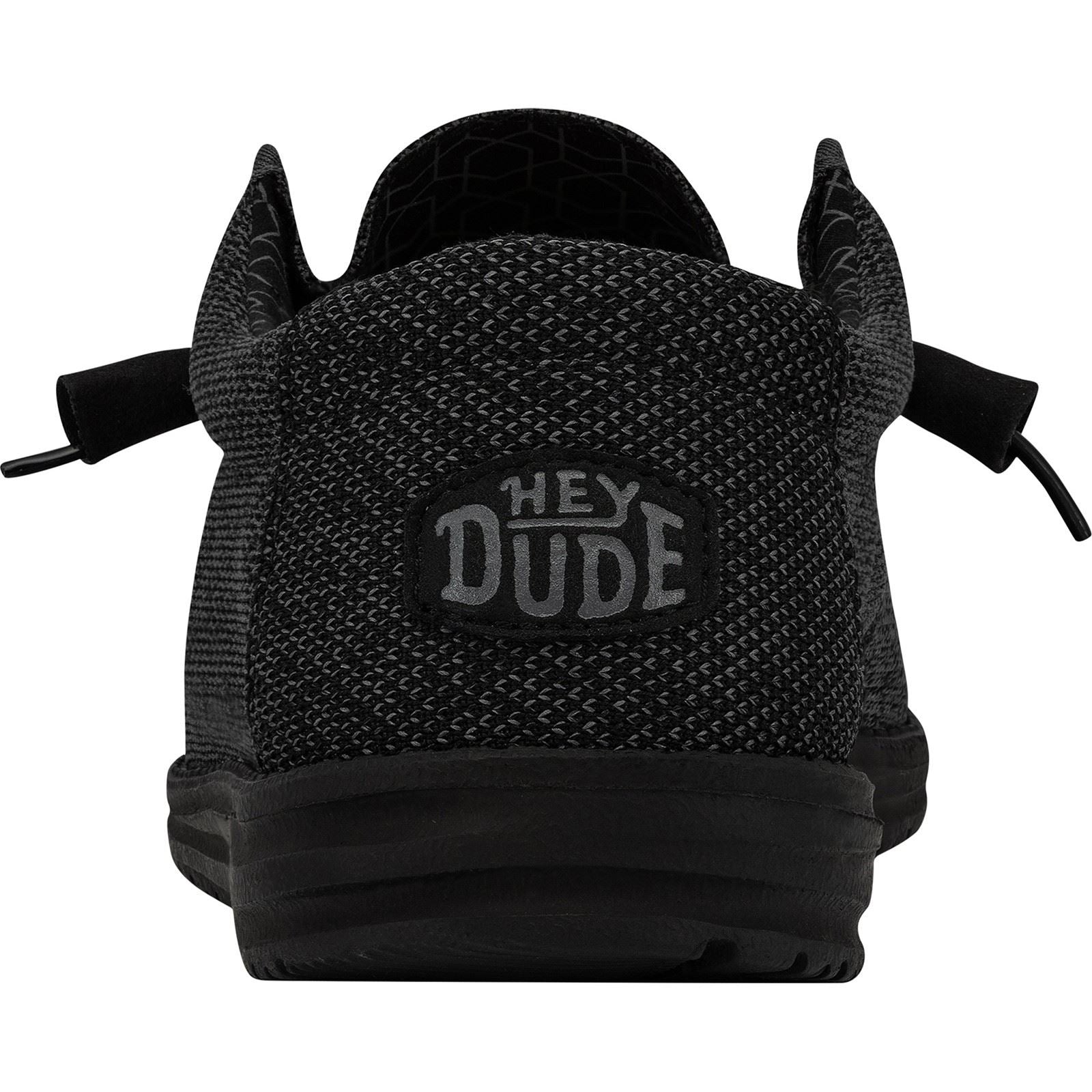 HEYDUDE Wally Sox Herren Bootsschuhe Aus Mikro-Wildleder In Total Schwarz