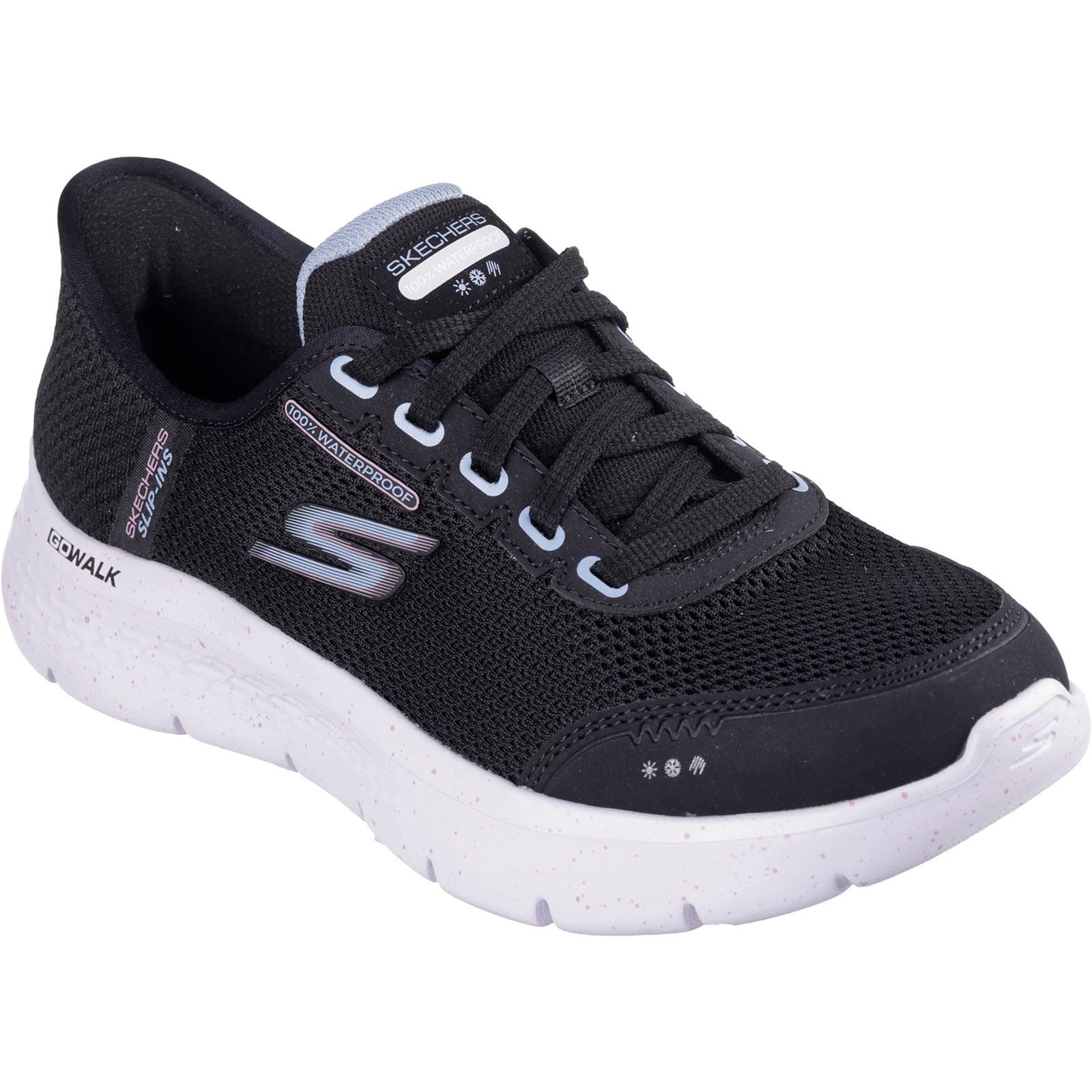 Skechers Go Walk Flex Clear Creek Damen-Sneaker In Schwarz/Mauve