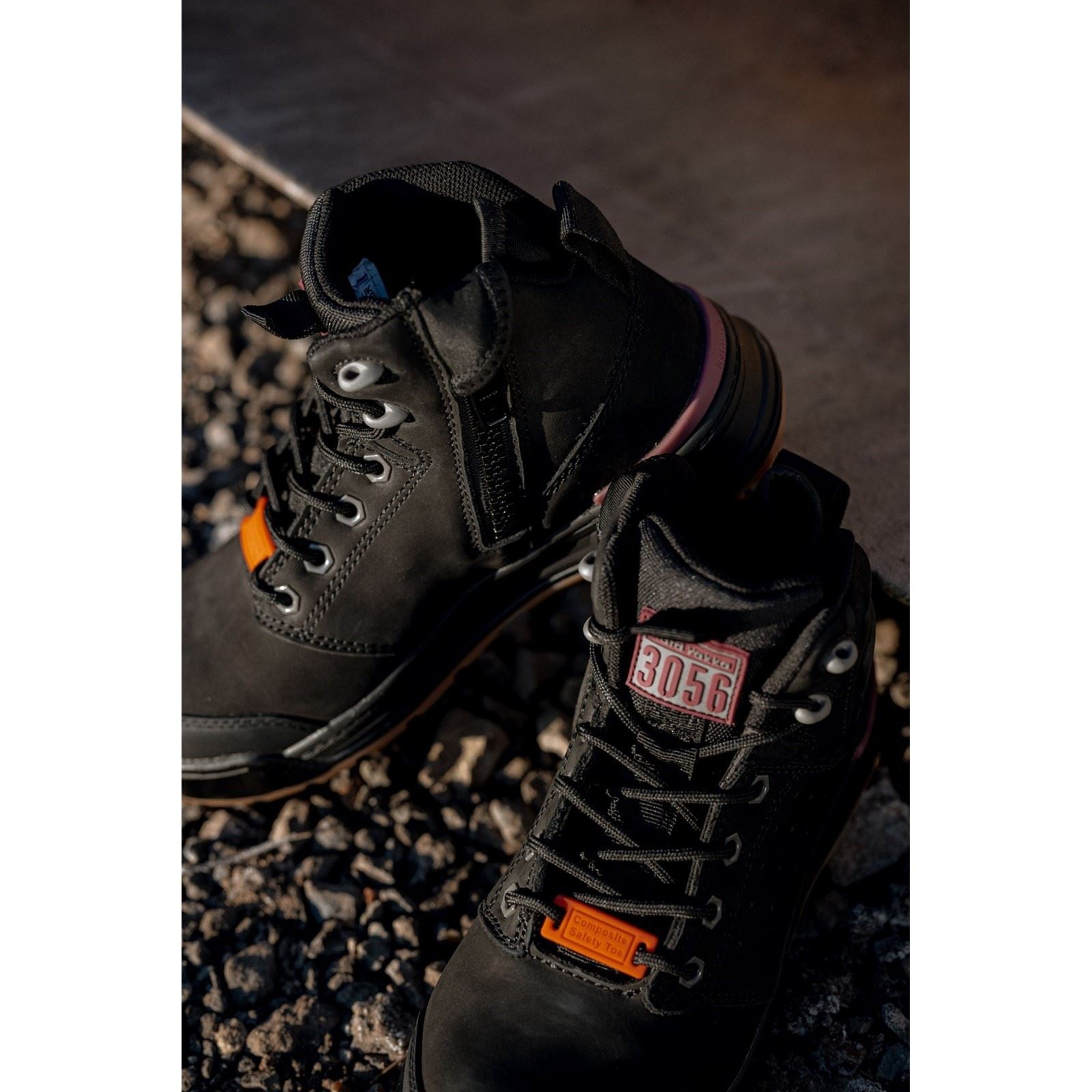 Hard Yakka Dreitausendsechsundfünfzig Spitze Leder Damen Schwarze Farbe Sicherheitsstiefel