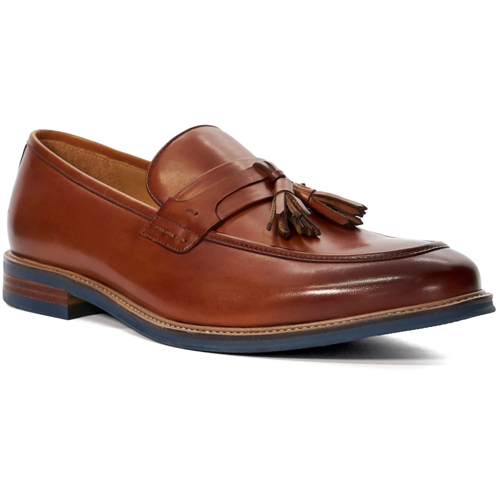 Dune Simley Leder Herren Slipper In Beige