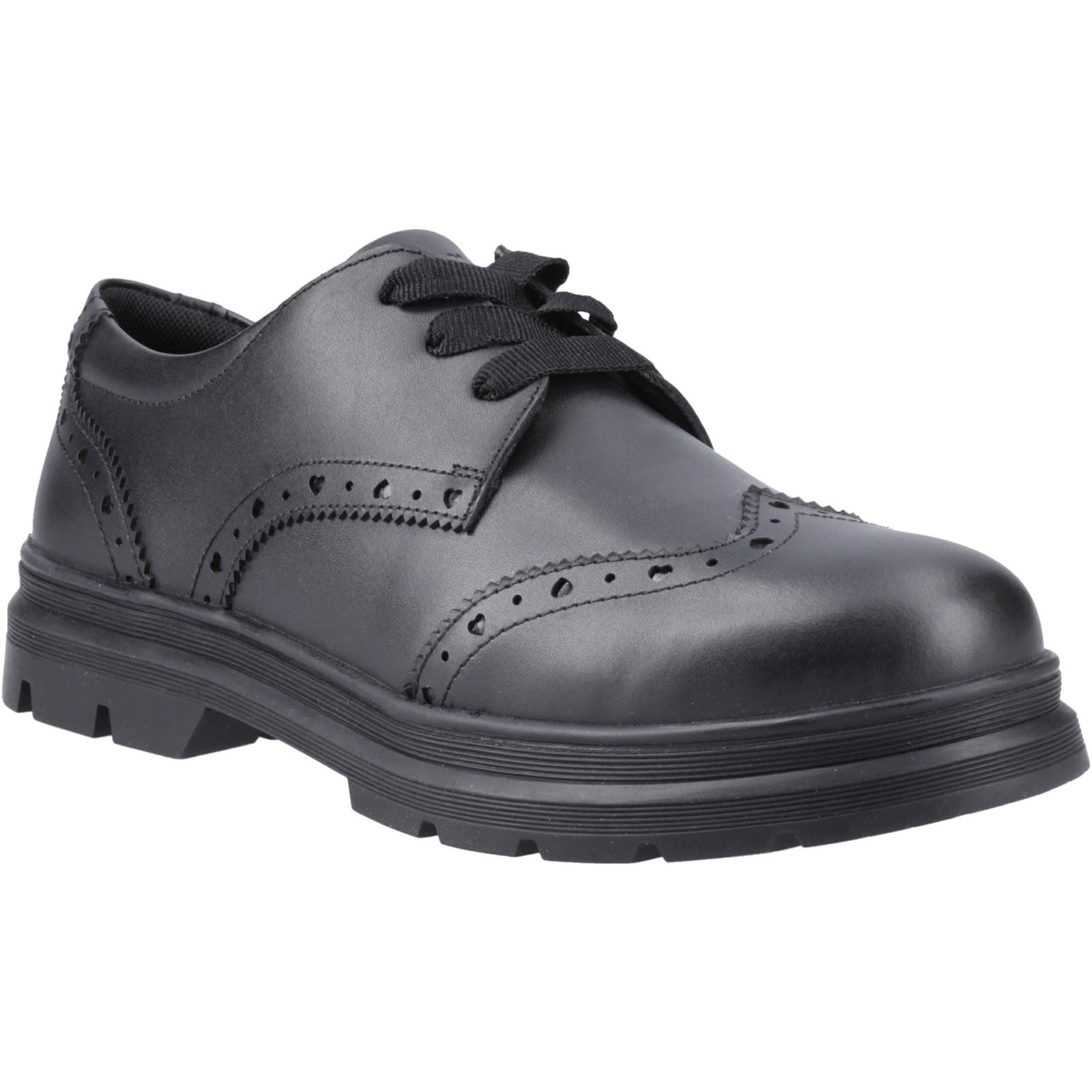 Pod Fiona Mädchen Brogues Aus Schwarzem Leder