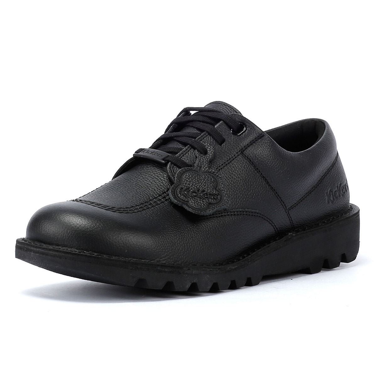 Kickers Kick Lo Tumble Leder Schwarze Schuhe