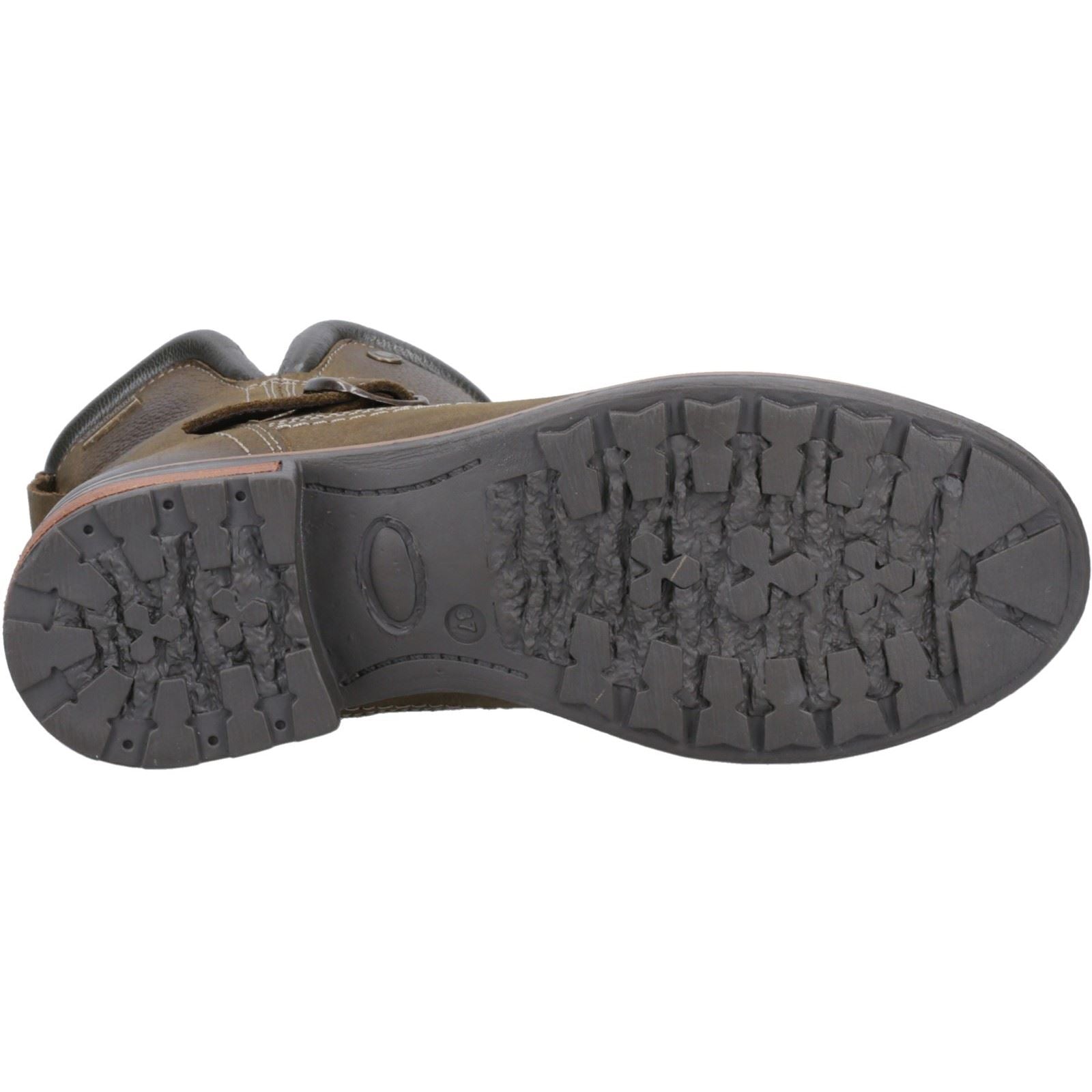 Cotswold Kinsham Damen Winterstiefel aus Leder in Khaki bis zur Mitte der Wade