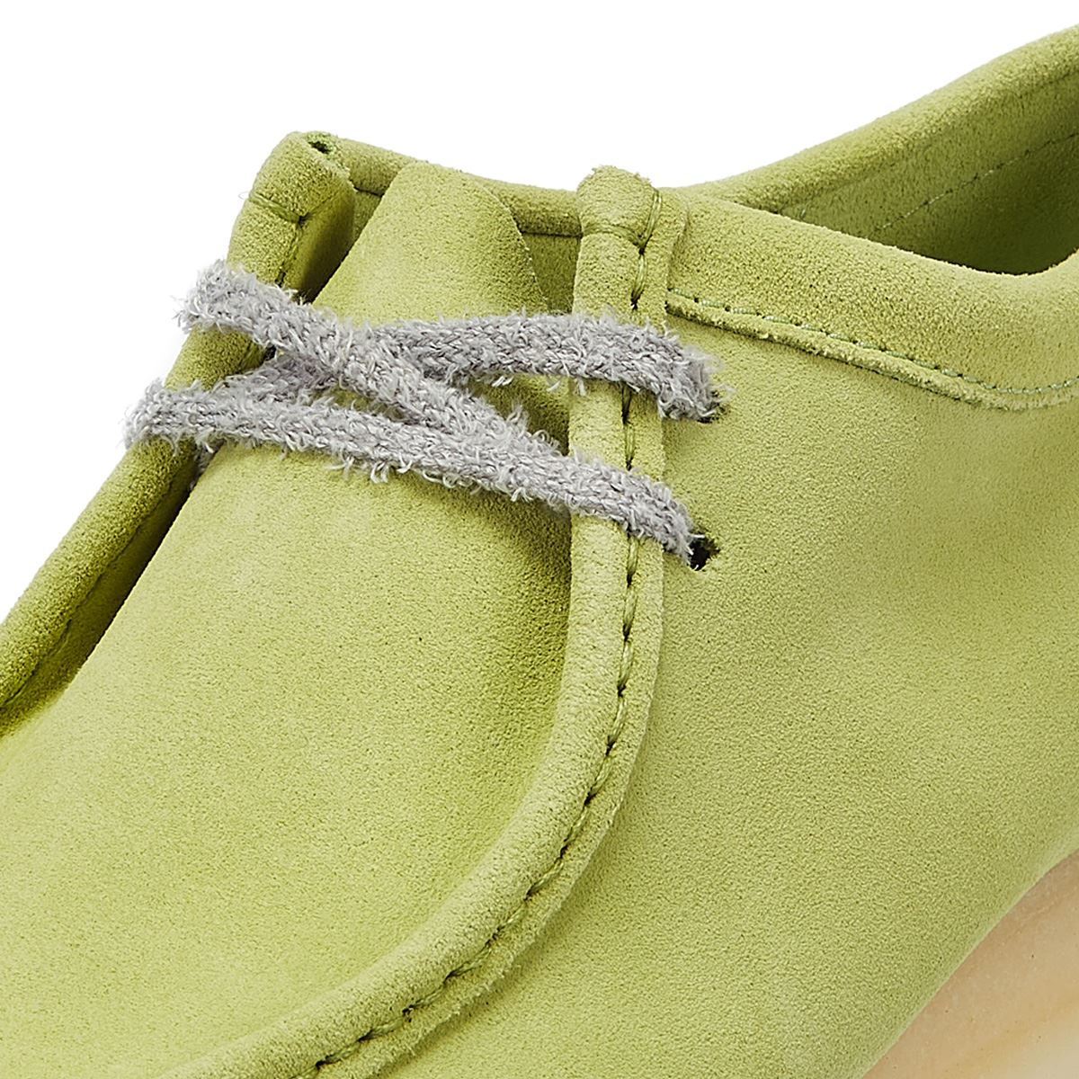 Clarks Originals Wallabee Pale Lime Suede Herrenschuhe Aus Hellem Limettensamt Mit Schnürung