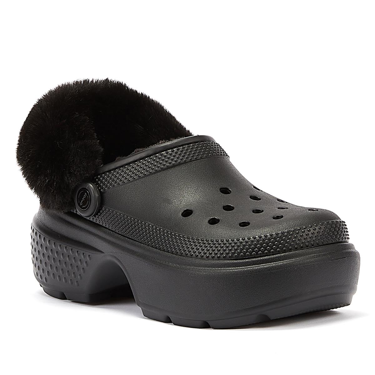 Crocs Stomp Gefütterte Clog-Sandalen Für Damen In Schwarz