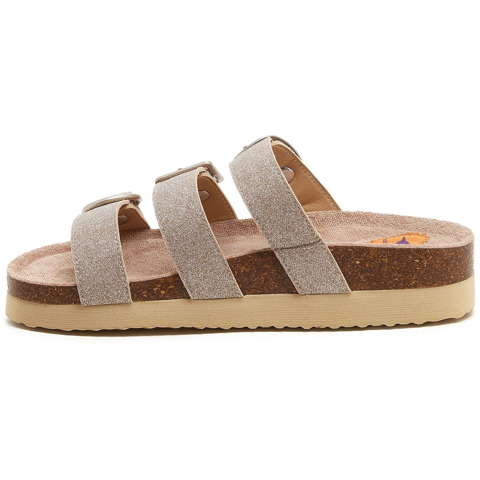 Rocket Dog Astor Glenn Glitter Stoff Frauen Goldsandalen