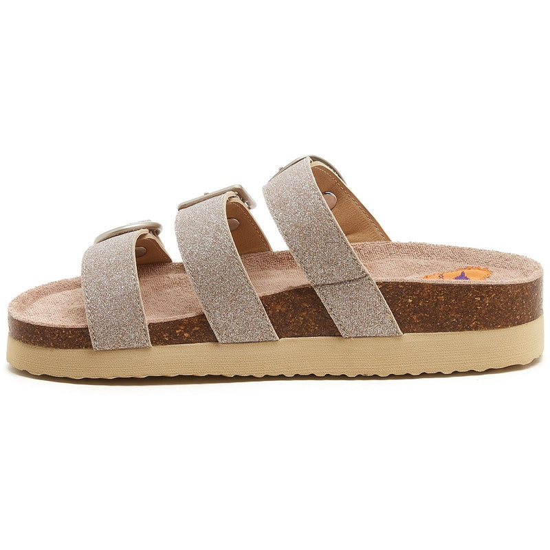 Rocket Dog Astor Glenn Glitter Stoff Frauen Goldsandalen