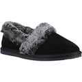 Hush Puppies Ariel Wildleder Damen Hausschuhe In Schwarz