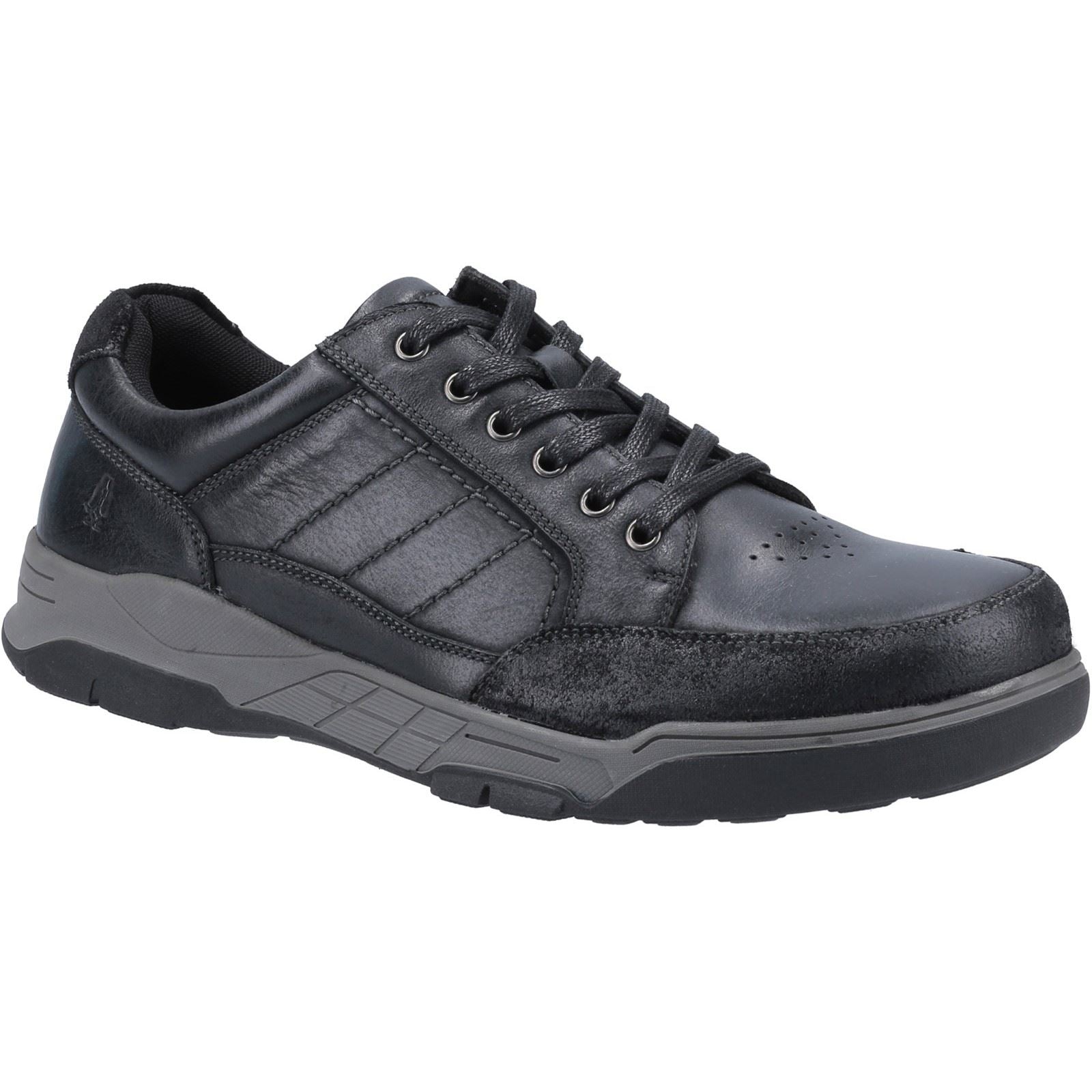Hush Puppies Finley Schwarze Farbe Herren-Schnürschuhe Aus Leder