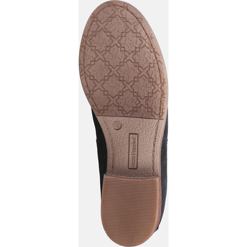 Hush Puppies Edith Damenlederstiefel In Schwarz