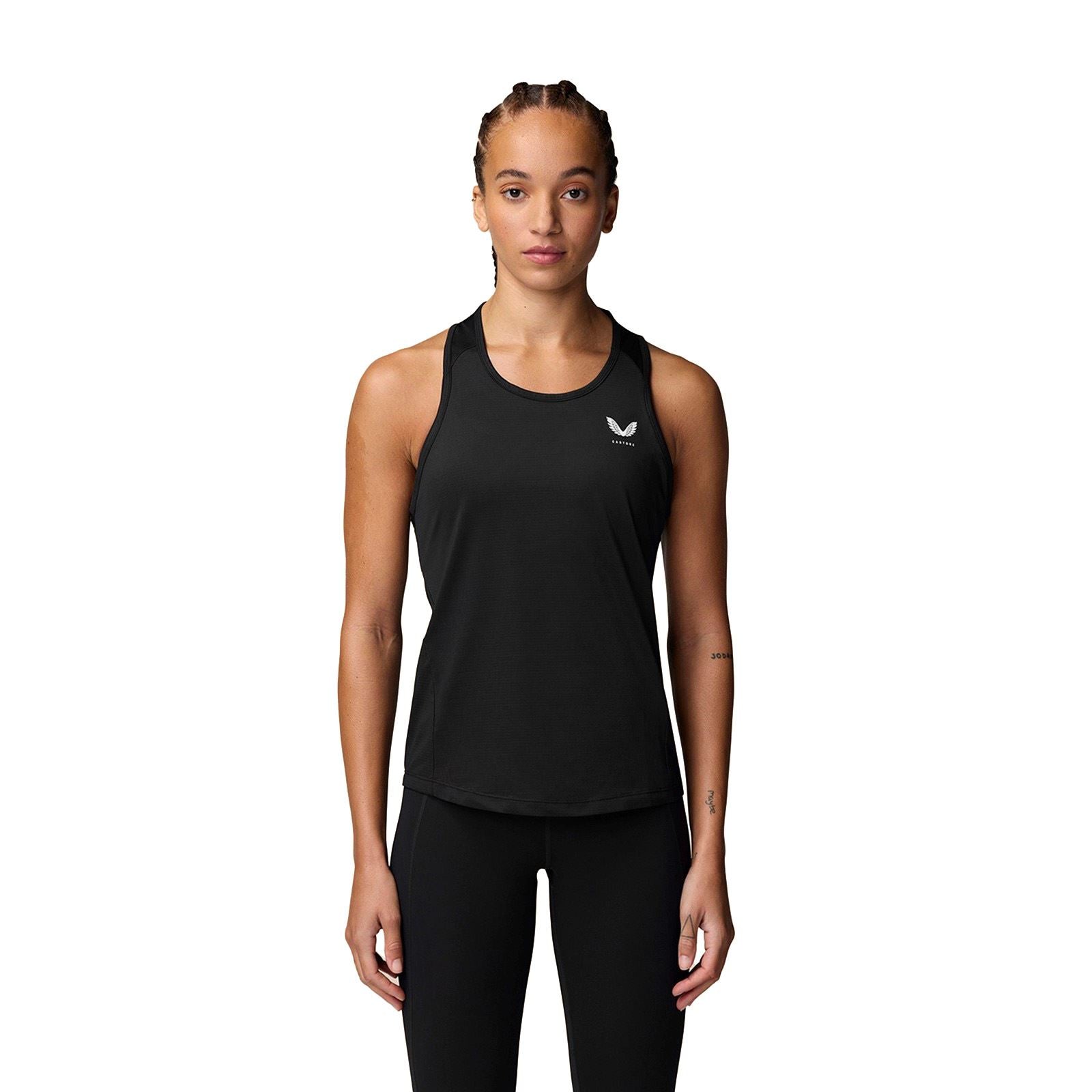 Castore Tank Top Polyester Damen Schwarz Sportbekleidungs S
