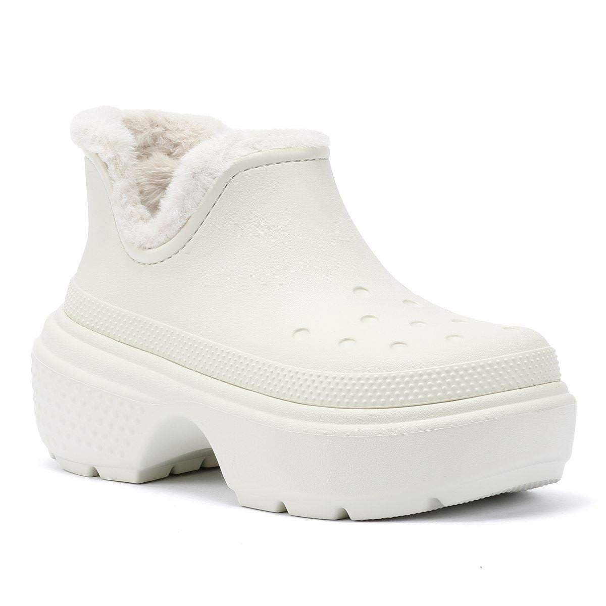 Crocs Stomp Lined Shorty Damen Weiße Stiefel