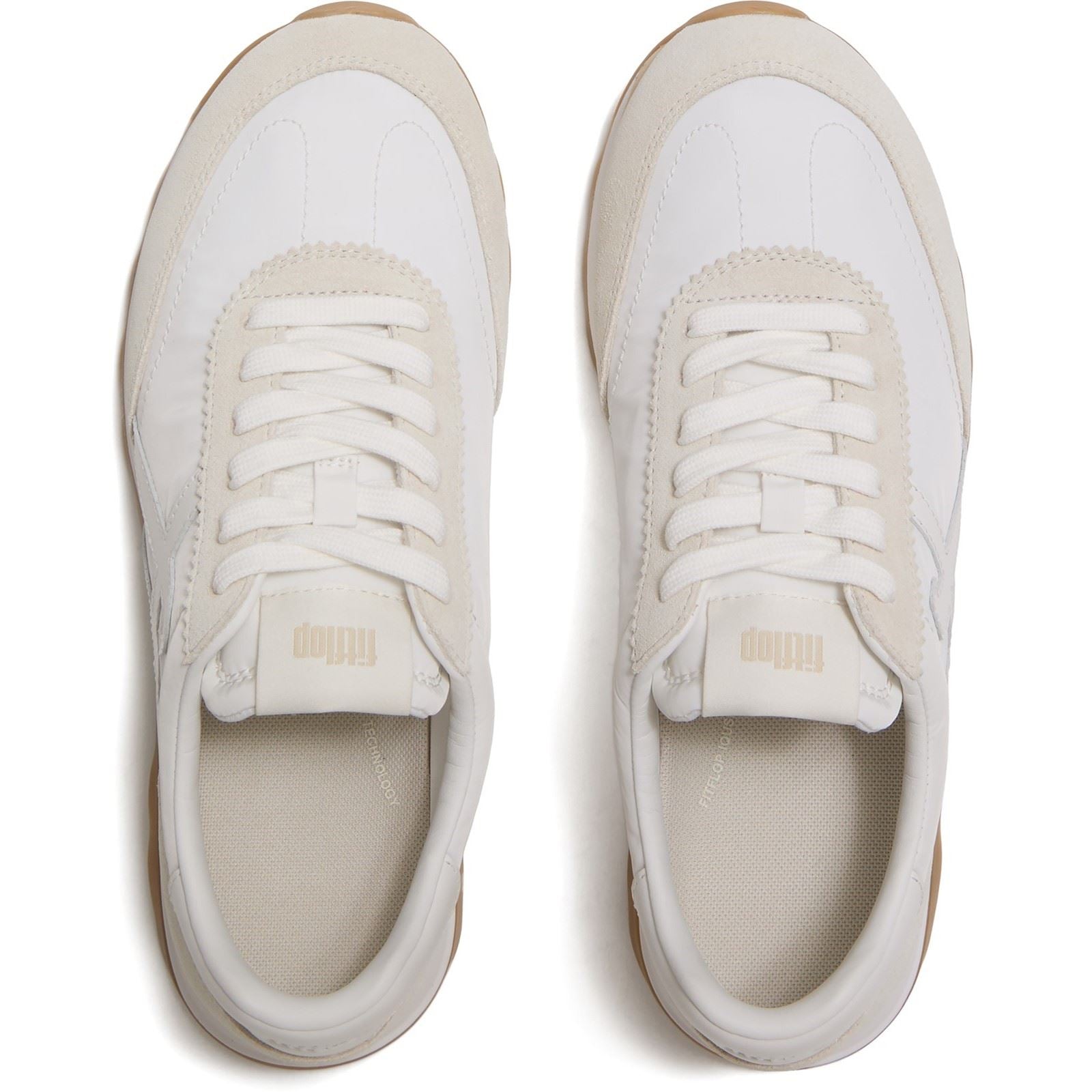 Fitflop Retro-Q FF Nylon Damen Urban Weiße Mix Sneakers