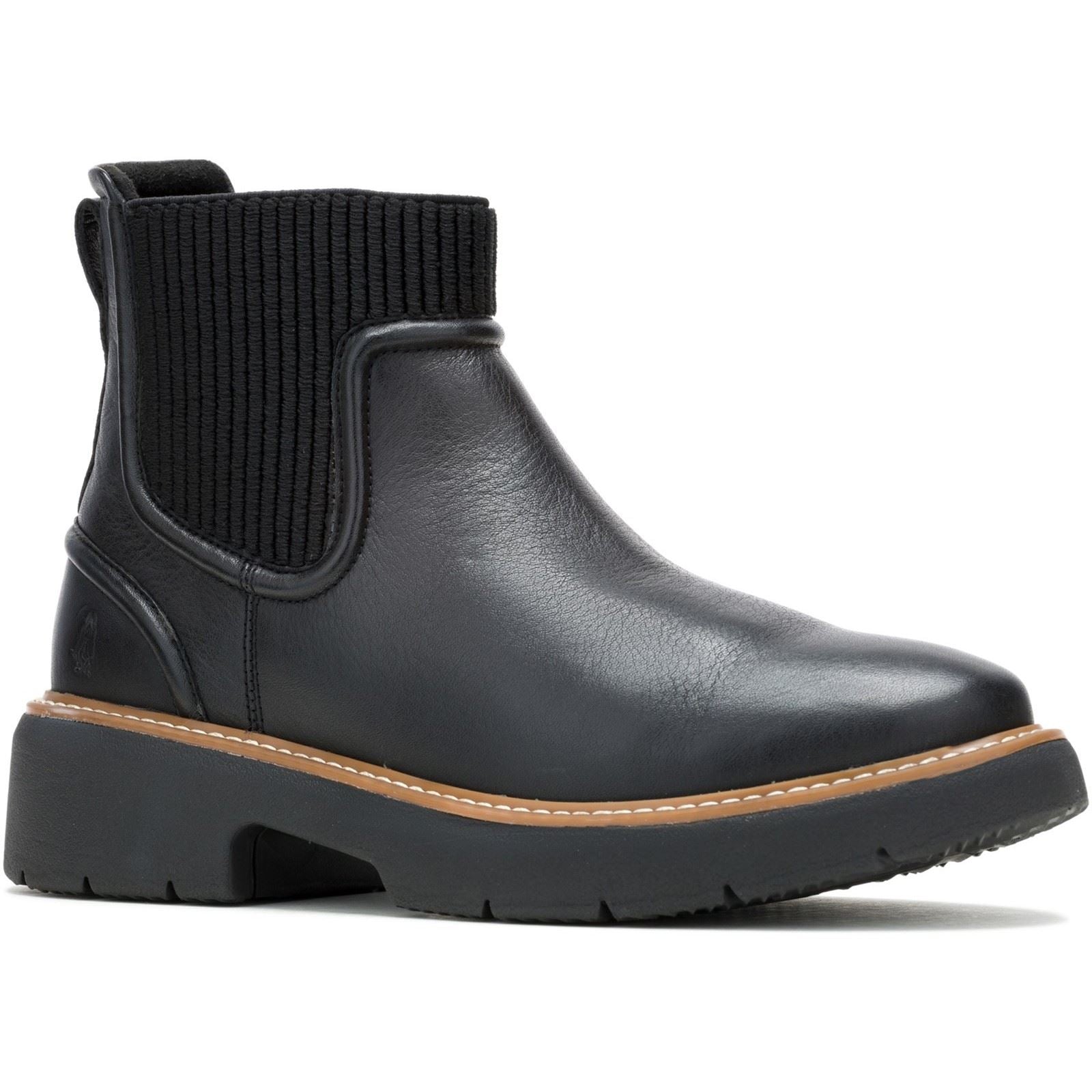 Hush Puppies Jodie Damen Schwarze Farbe Lederstiefel