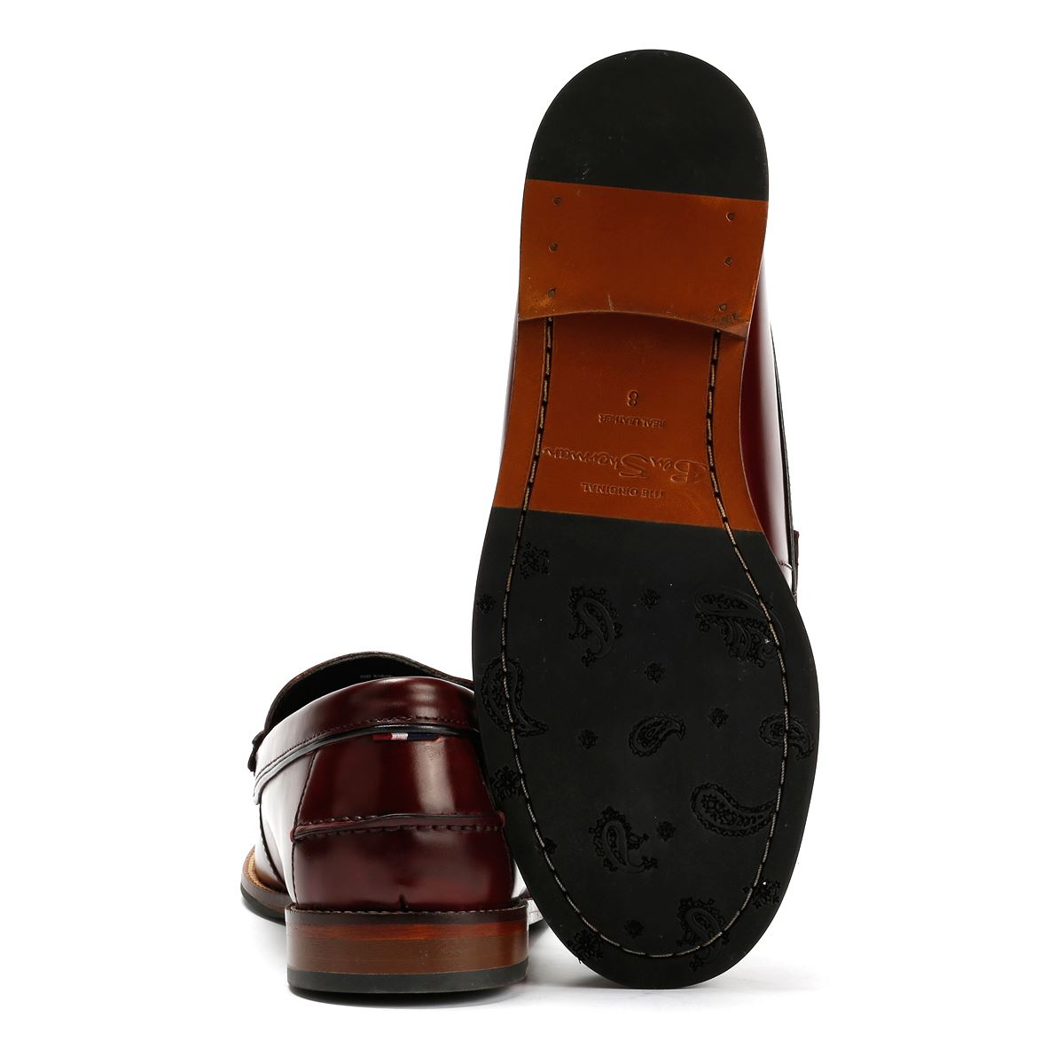 Ben Sherman Sid Leder Männer Rote Slipper
