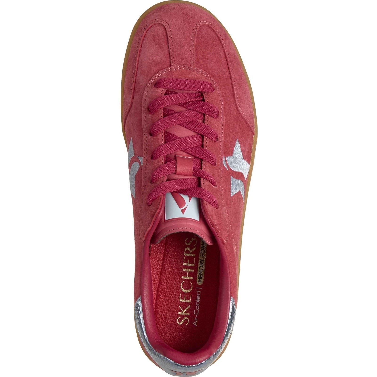 Skechers Academy Hi Elevated Essence Leder Frauen Rot/Blaue Sneaker