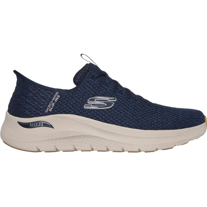 Skechers Arch Fit 2.0 Look Ahead Textile Herren Turnschuhe In Marineblau