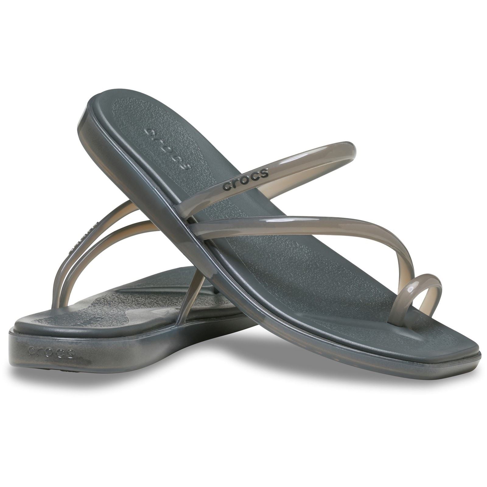 Crocs Miami Jely Toe Loop Eva Damen Carbon Sandalen