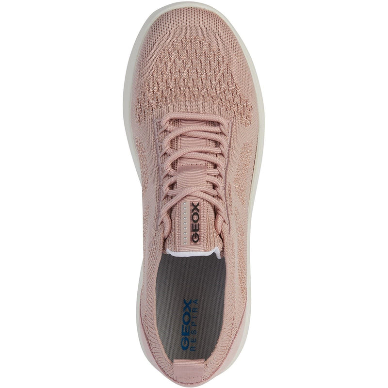 Geox D Spherica A Leder Damen Leichte Rosé Sneakers