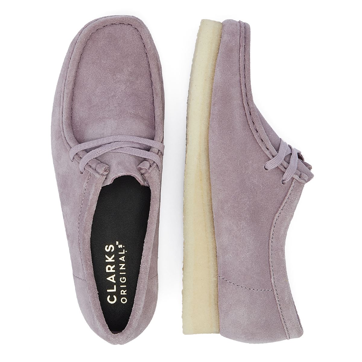 Clarks Wallabee Wildleder Damen Bequemschuhe In Mauve