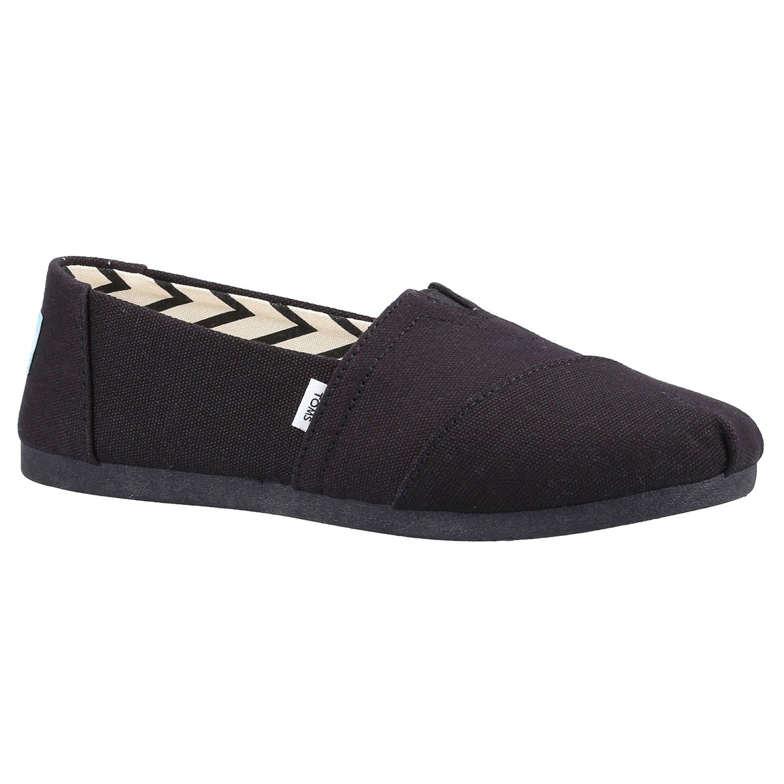 TOMS Alpargata 100% Baumwolle Damen-Schwarze Farbespadrilles